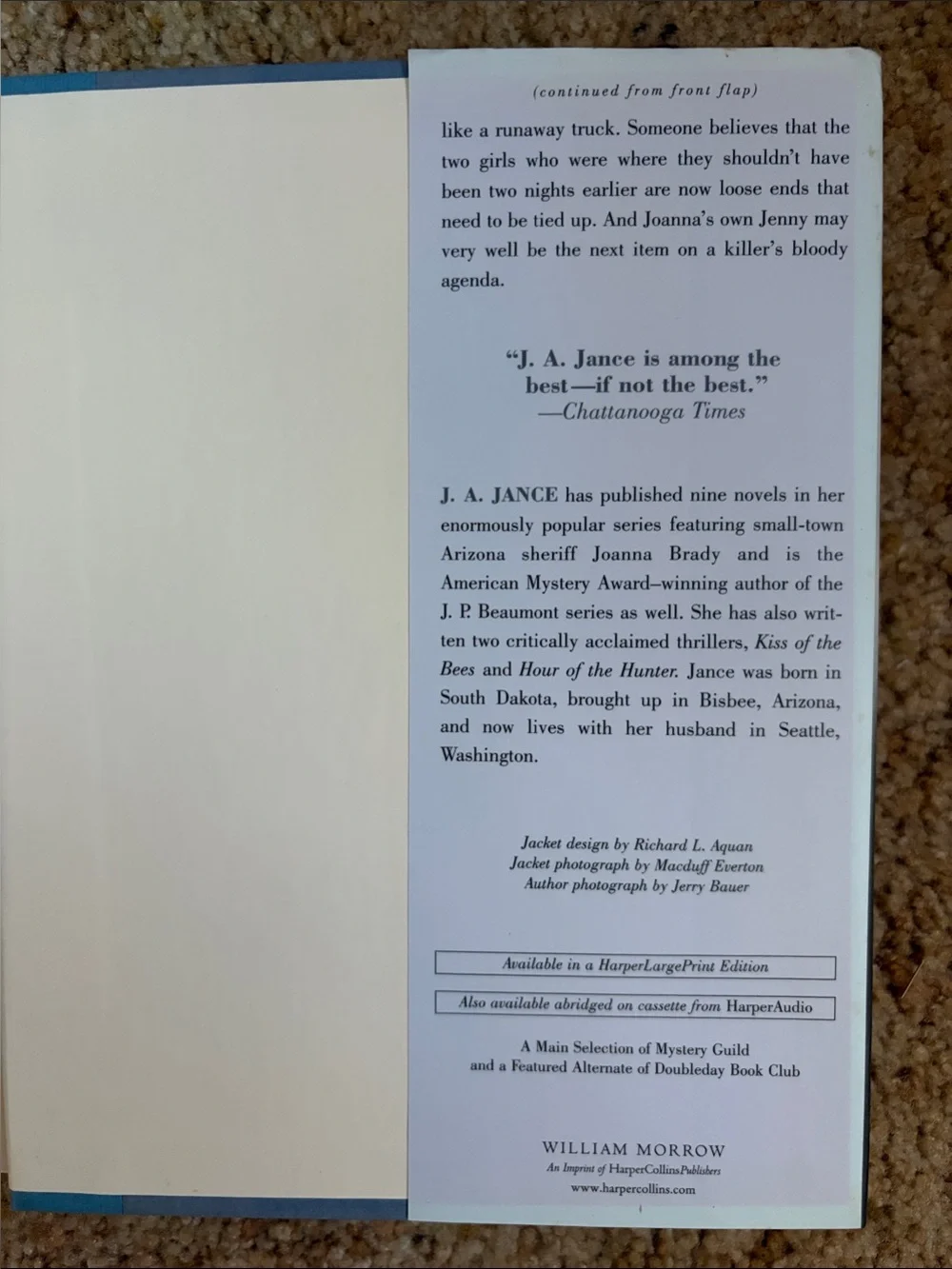 J.A. Jance — Paradise Lost (Novel of Suspense)